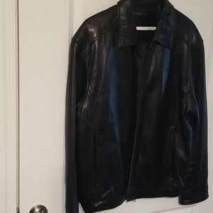 Black leather jacket